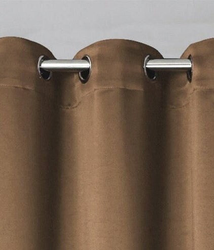 Rich Gecko CURTAIN DRAPERIES Thermal Faux Silk Room Darkening Grommet Panel,COPPER, Set of 2 PANEL