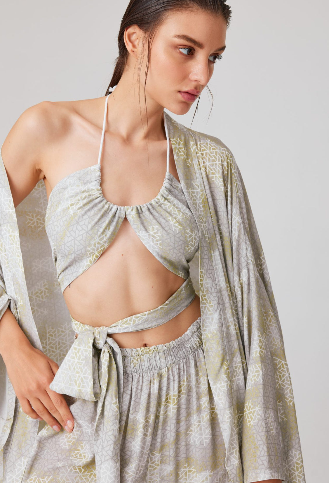 Vegan silk crop top