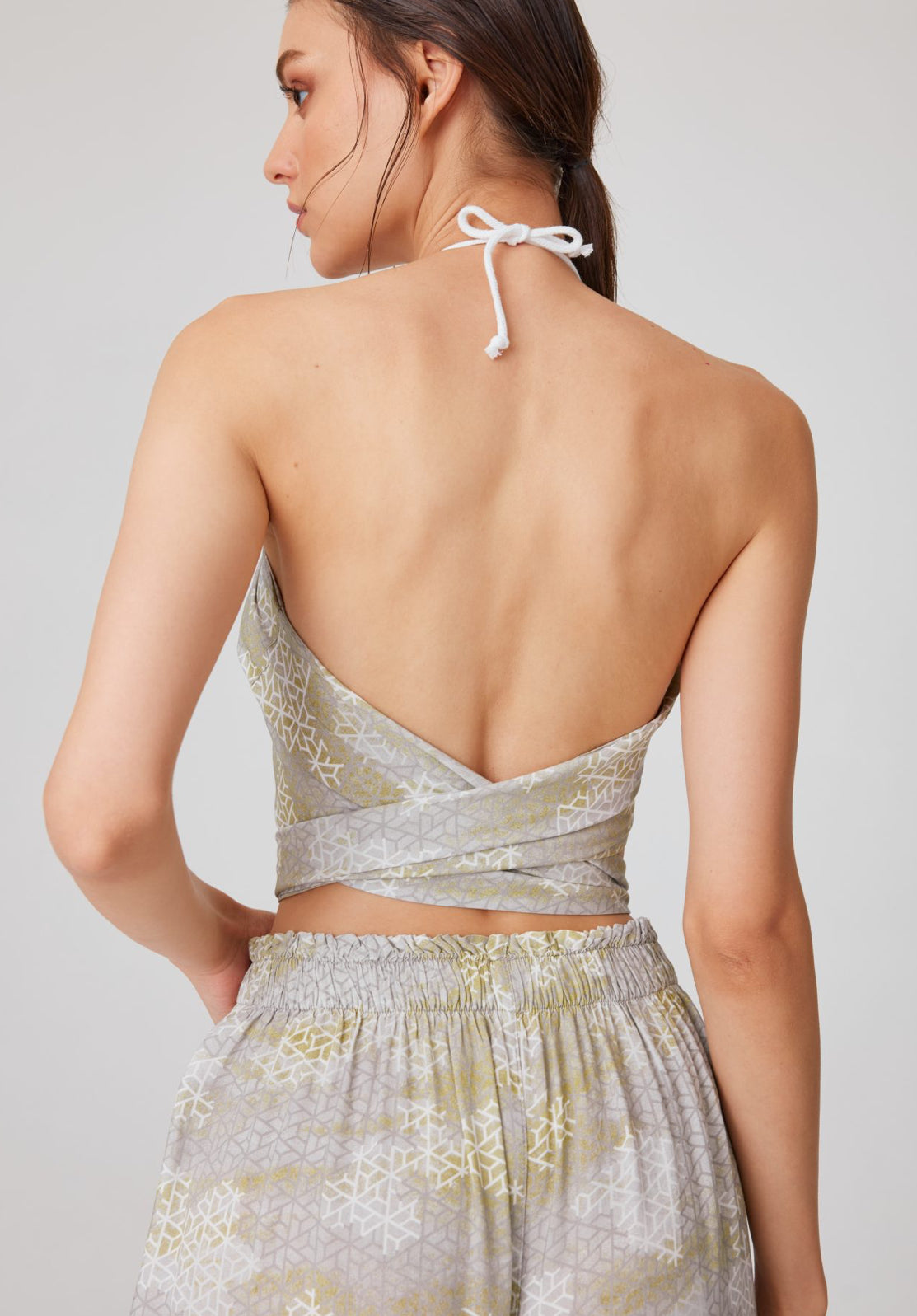 Vegan silk crop top