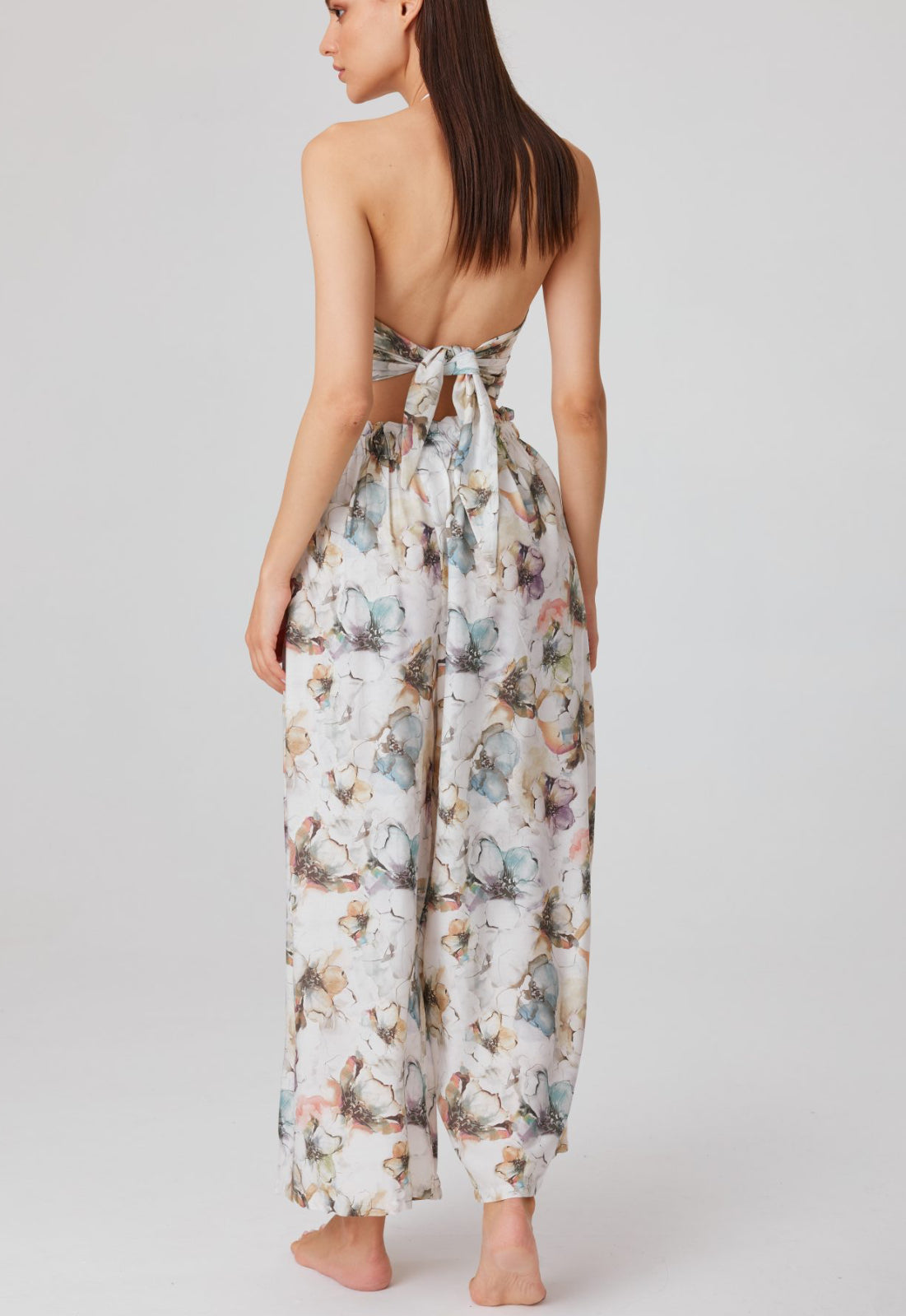 Vegan Silk Floral Pants