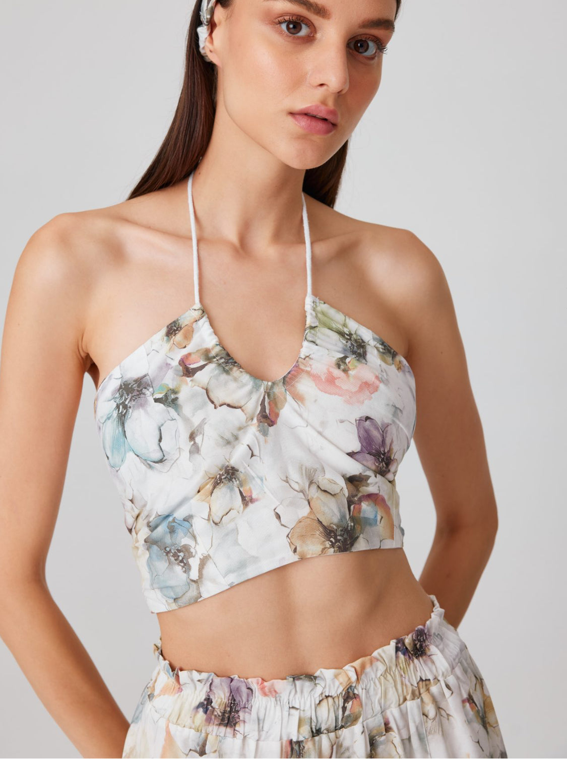 Vegan silk chic crop top