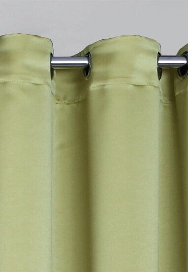 Rich Gecko CURTAIN DRAPERIES Thermal Faux Silk Room Darkening Grommet Panel, OLD GOLD , Set of 2 PANEL