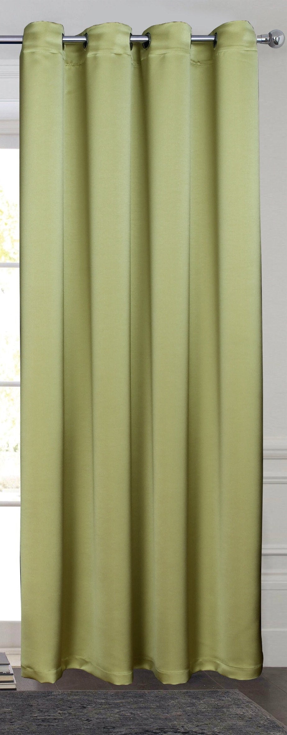 Rich Gecko CURTAIN DRAPERIES Thermal Faux Silk Room Darkening Grommet Panel, OLD GOLD , Set of 2 PANEL